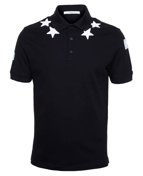 givenchy white polo black stars|Givenchy shirts for men.